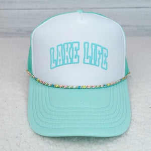 Lake Life Trucker Hat With Charm