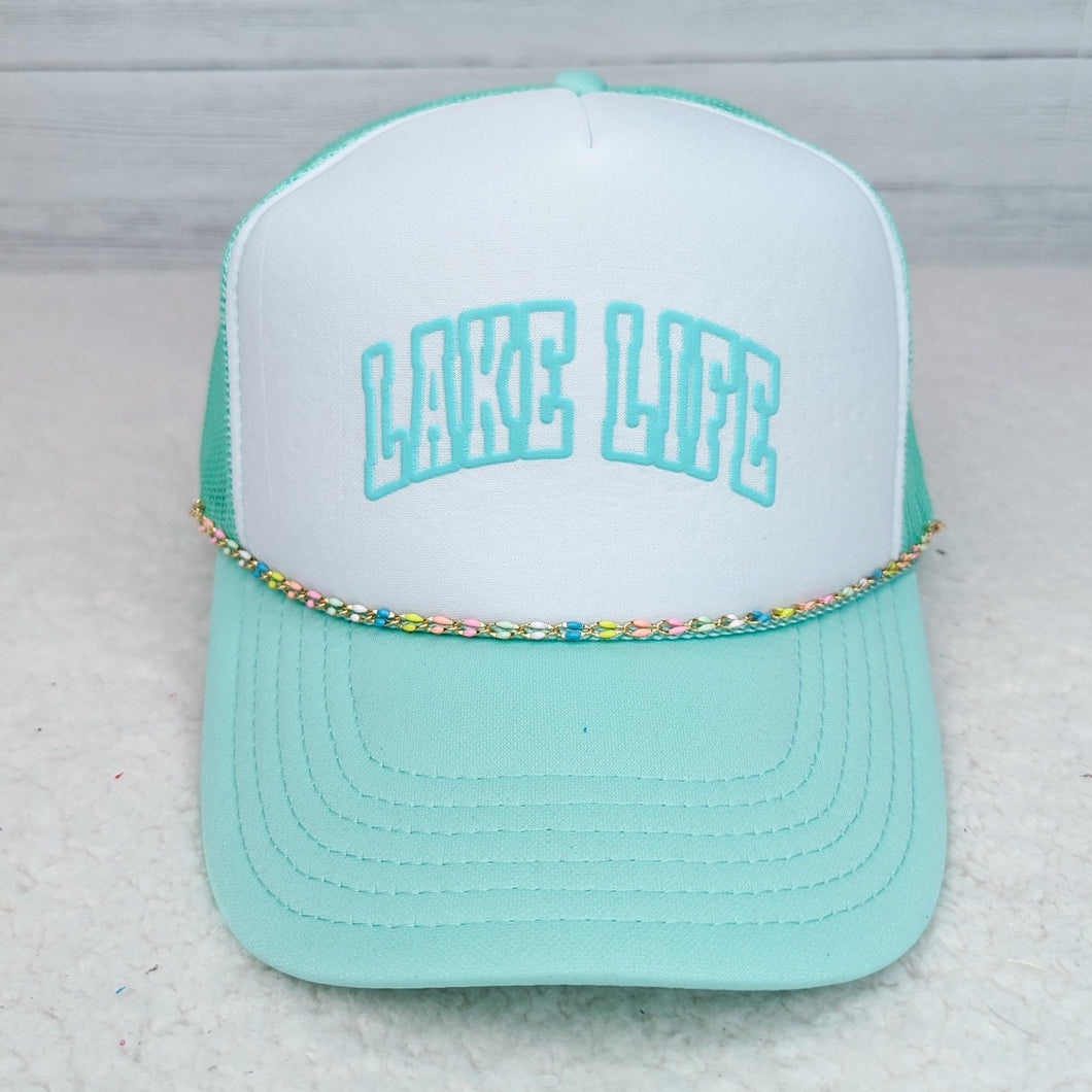 Lake Life Trucker Hat With Charm