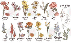 Custom Birth Flower Blanket