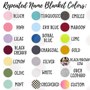 Custom Birth Flower Blanket