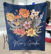 Load image into Gallery viewer, Custom Birth Flower Blanket